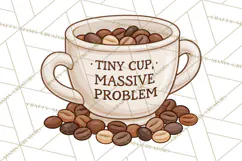 Sarcastic Coffee Clipart, Funny Coffee PNG Product Image 5