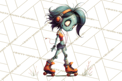 Cute Halloween Zombie Clipart PNG Product Image 4