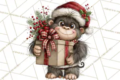 Jungle Christmas Clipart, Christmas Jungle Animals PNG Product Image 5