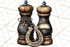 Western Cowboy Kitchen Decor Clipart, Rustic Ranch Png Product Image 4