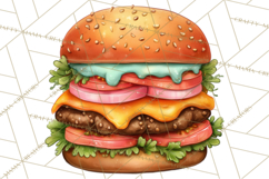 Girls Back Yard Barbecue Girly Grilling BBQ Clipart Product Image 5