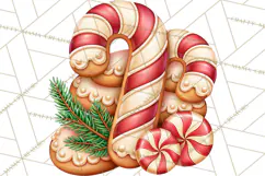 Candy Cane Lane Vintage Christmas Accents Clipart Product Image 2