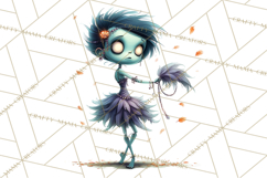 Cute Halloween Zombie Clipart PNG Product Image 5
