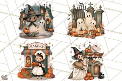 Vintage Halloween Scenes PNG, Halloween Magic Clipart Product Image 1