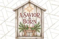 Religious Christmas Sign Clipart PNG | Nativity Designs Product Image 2