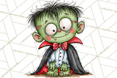 Zombie Hollow Cute Zombie Halloween Clipart PNG Product Image 2