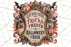 Retro Halloween Sign Clipart PNG Product Image 2