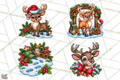 Christmas Hunting Clipart Santa Deer PNG Product Image 1