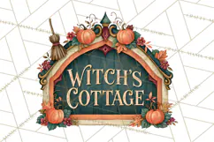 Vintage Halloween Signs PNG, Vintage Halloween Magic Clipart Product Image 2
