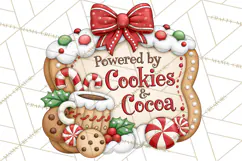 Gingerbread Christmas Signs PNG, Cute Christmas Sayings Product Image 3