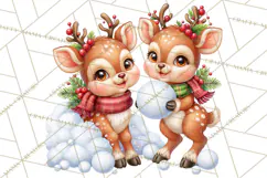 Let It Snow Christmas Winter Clipart PNG Product Image 3