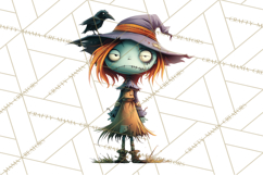 Cute Halloween Zombie Clipart PNG Product Image 2