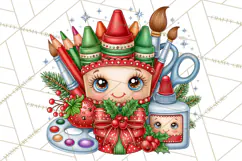 Christmas School Supplies & Teacher Clipart Product Image 3