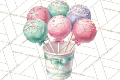 Cute Birthday Party Clipart PNG | Birthday Cake Graphics Product Image 2