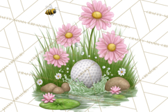 Whimsical Country Club Golf Clipart Argyle PNG Product Image 2