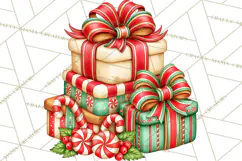 Candy Cane Lane Vintage Christmas Accents Clipart Product Image 3