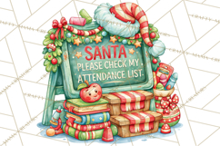 Christmas Teacher Chalkboard Quote PNG Product Image 5