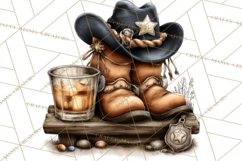 Old Saloon Western Alcohol Clipart PNG Product Image 2