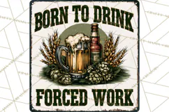 Vintage Man Cave Funny Clipart, Beer Png, Hunting, Bar Sign Product Image 3
