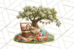 Patchwork Village Clipart PNG, Quilting Seamstress Quilt Product Image 3