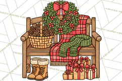 Cozy Christmas Clipart PNG, Cute Holiday Christmas Designs Product Image 4
