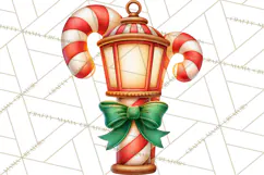 Candy Cane Lane Vintage Christmas Accents Clipart Product Image 4