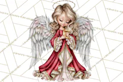 Christian Christmas Angel Clipart PNG Product Image 4