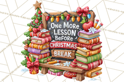 Christmas Teacher Chalkboard Quote PNG Product Image 2