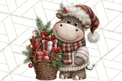 Jungle Christmas Clipart, Christmas Jungle Animals PNG Product Image 4