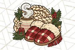 Cozy Christmas Clipart PNG, Cute Holiday Christmas Designs Product Image 5