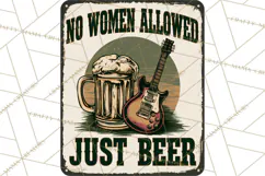 Vintage Man Cave Funny Clipart, Beer Png, Hunting, Bar Sign Product Image 4