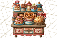Christmas Pretzel Bakery Clipart PNG Food Elements Product Image 4