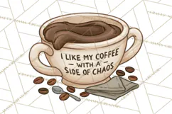 Sarcastic Coffee Clipart, Funny Coffee PNG Product Image 4