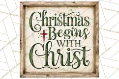 Christian Farmhouse Christmas Signs PNG Product Image 5
