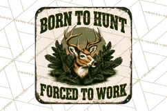 Vintage Man Cave Funny Clipart, Beer Png, Hunting, Bar Sign Product Image 5