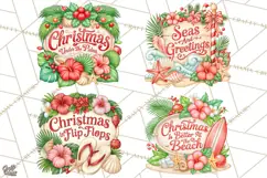 Tropical Christmas Beach Signs PNG, Christmas Quotes, Beach Product Image 1