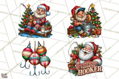Christmas Fishing Clipart PNG Product Image 1