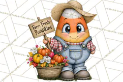 Halloween Farmhouse Monsters Clipart, Cute Halloween Farm Product Image 5