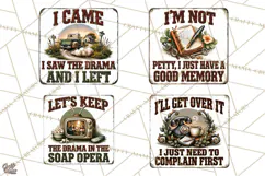 Rustic Sarcastic Quotes PNG | Vintage Funny Signs Clipart Product Image 1