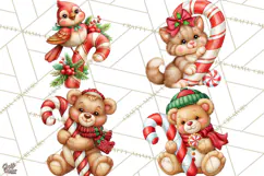 Candy Cane Lane Vintage Christmas Characters Clipart Product Image 1