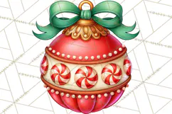 Candy Cane Lane Vintage Christmas Accents Clipart Product Image 2
