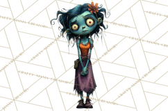 Cute Halloween Zombie Clipart PNG Product Image 5