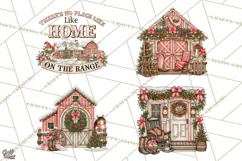 Western Wintertide Christmas Clipart PNG Files Product Image 1