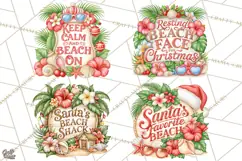 Tropical Christmas Beach Signs PNG, Christmas Quotes, Beach Product Image 1