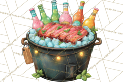 Girls Baryard Barbecue Girly Grilling BBQ Clipart Product Image 5