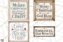 Christian Farmhouse Christmas Signs PNG Product Image 1