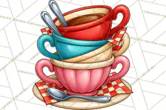 Retro Diner Clipart PNG 1950s Vintage Food Jukebox Product Image 3
