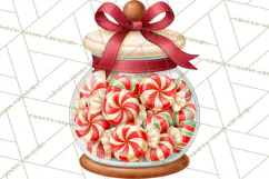 Candy Cane Lane Vintage Christmas Accents Clipart Product Image 2