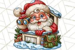 Christmas Hunting Clipart Santa Deer PNG Product Image 3