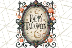 Vintage Halloween Signs PNG, Vintage Halloween Magic Clipart Product Image 2